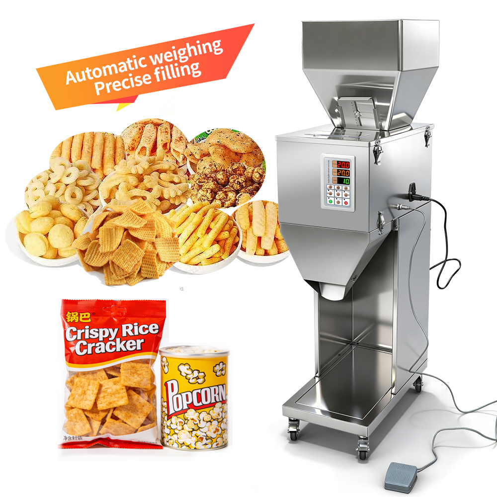 Automatic Weigher for Grain, Nut Snacks, Tea, Sunflower Seeds, Banana Chips, Pet Food – 10-999g Weighing Range, High Accuracy ±0.2g Automatic Weigher for Grain, Nut Snacks, Tea, Sunflower Seeds, Banana Chips, Pet Food – 10-999g Weighing Range, High Accuracy ±0.2g