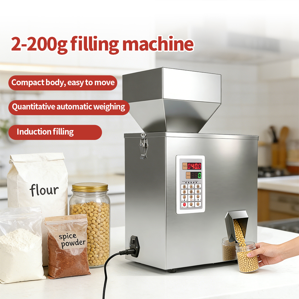 TREESNAIL 2-200g (0.0044-0.44lbs) Powder Filling Machine, Automatic Intelligent Particle Weighing & Dispensing Filler for Tea, Coffee, Flour, Spices, Granules, 8-16 Packs/Min, 110V TREESNAIL 2-200g (0.0044-0.44lbs) Powder Filling Machine, Automatic Intelligent Particle Weighing & Dispensing Filler for Tea, Coffee, Flour, Spices, Granules, 8-16 Packs/Min, 110V