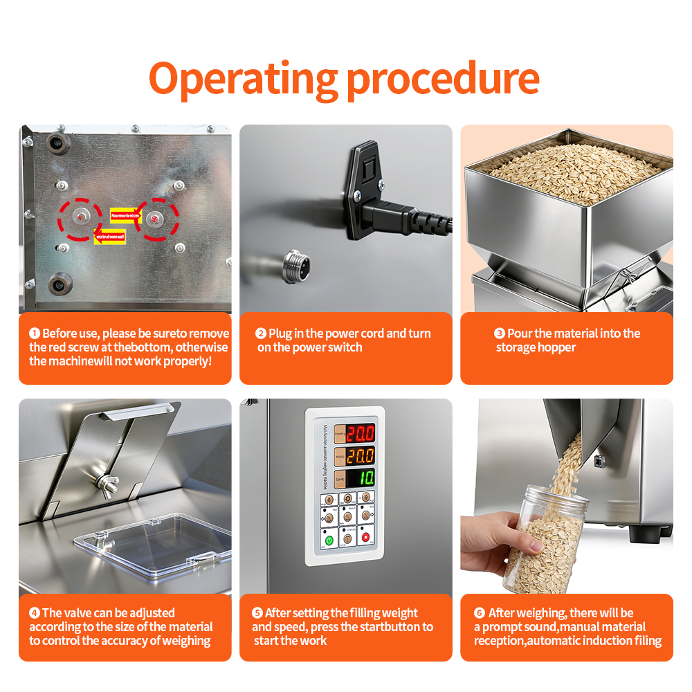 5-500g Precision Digital Weighing Dispenser | Multi-Range Quantitative Filler for Food, Feed & Small Parts | 110V Ready for US Market | Compact Commercial Packaging Solution 5-500g Precision Digital Weighing Dispenser | Multi-Range Quantitative Filler for Food, Feed & Small Parts | 110V Ready for US Market | Compact Commercial Packaging Solution
