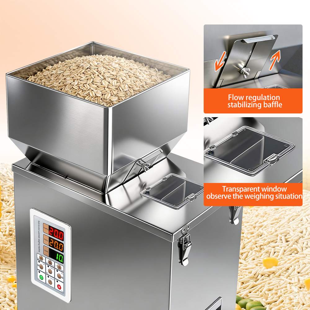 5-500g Precision Digital Weighing Dispenser | Multi-Range Quantitative Filler for Food, Feed & Small Parts | 110V Ready for US Market | Compact Commercial Packaging Solution 5-500g Precision Digital Weighing Dispenser | Multi-Range Quantitative Filler for Food, Feed & Small Parts | 110V Ready for US Market | Compact Commercial Packaging Solution