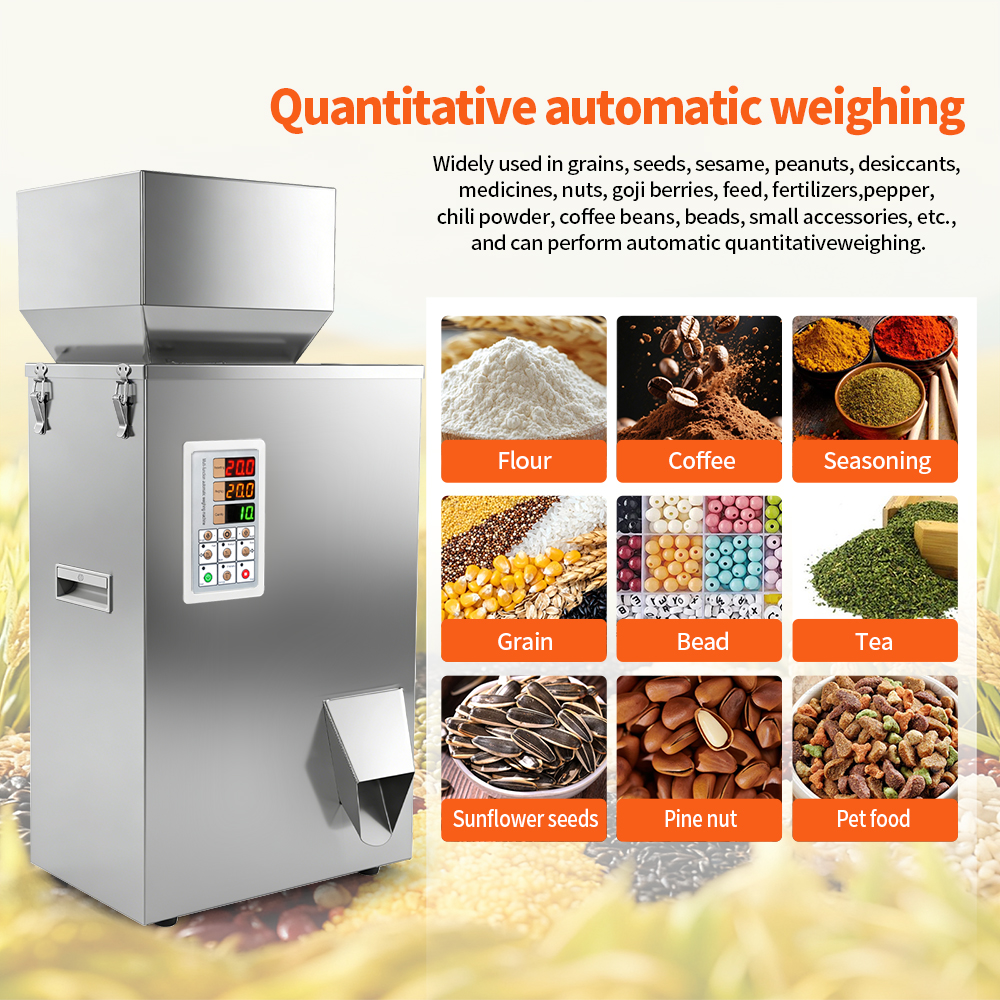 5-500g Precision Digital Weighing Dispenser | Multi-Range Quantitative Filler for Food, Feed & Small Parts | 110V Ready for US Market | Compact Commercial Packaging Solution 5-500g Precision Digital Weighing Dispenser | Multi-Range Quantitative Filler for Food, Feed & Small Parts | 110V Ready for US Market | Compact Commercial Packaging Solution