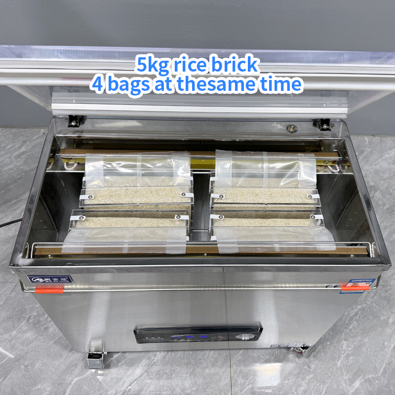 Rice Brick Vacuum Sealer Machine – Commercial Food Packer with Large Chamber, Industrial Pump, Double Seal for Rice, Meat, Dry Food Rice Brick Vacuum Sealer Machine – Commercial Food Packer with Large Chamber, Industrial Pump, Double Seal for Rice, Meat, Dry Food